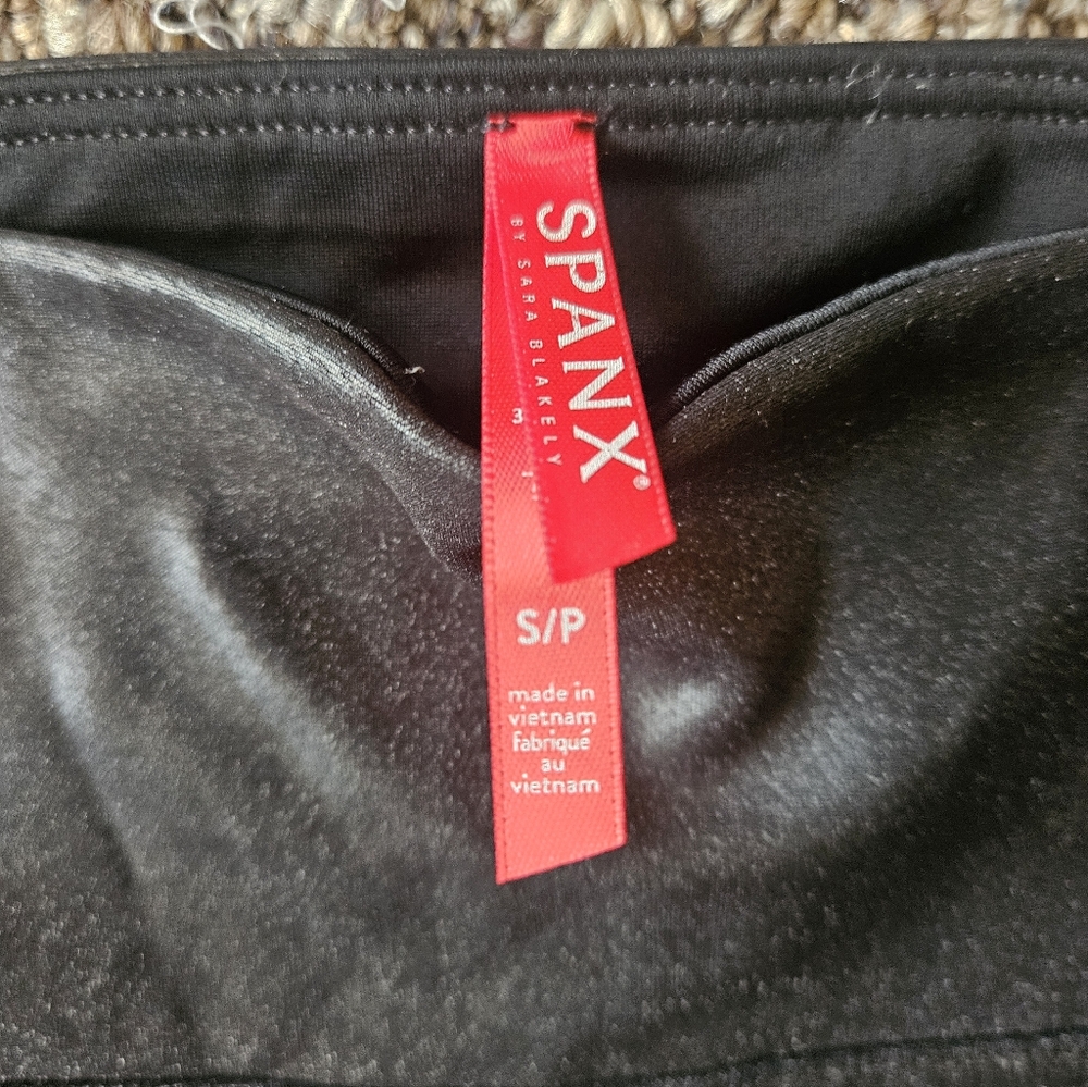 SPANX Faux Leather Full Length High Waisted Leggings Size Small - Picture 4 of 6